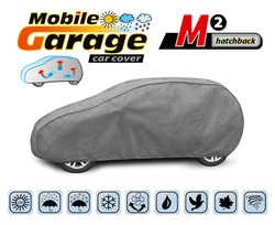 Pokrowiec na samochód MOBILE GARAGE - rozmiar M2 hatchback - opis graficzny.